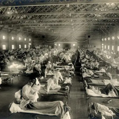 1918 flu Camp Funston hospital Kansas