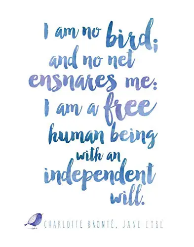 Jane Eyre, "I am no bird; and no net ensnares me."