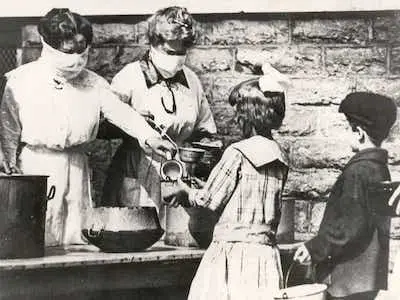 relief work during 1918 Spanish influenza