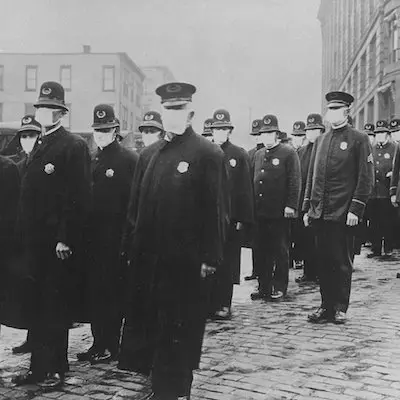 police at risk during influenza of 1918 Spanish influenza