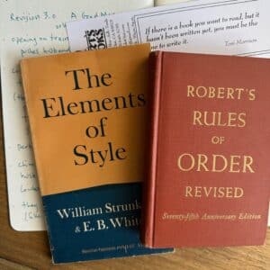 My Bart's Books purchases: The Elements of Style and Robert's Rules of Order