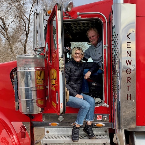 the author and her brother, from hobo to truck driver