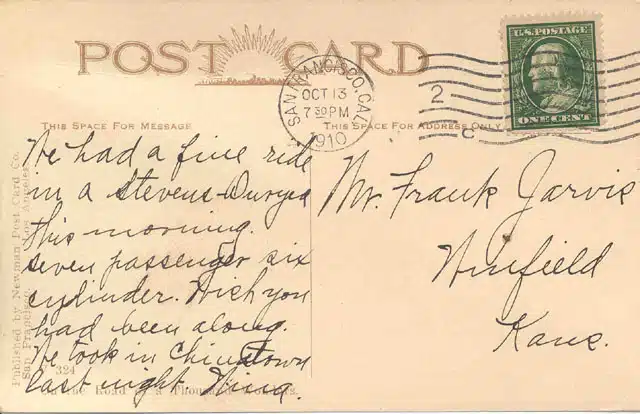 vintage postcard from Kansas