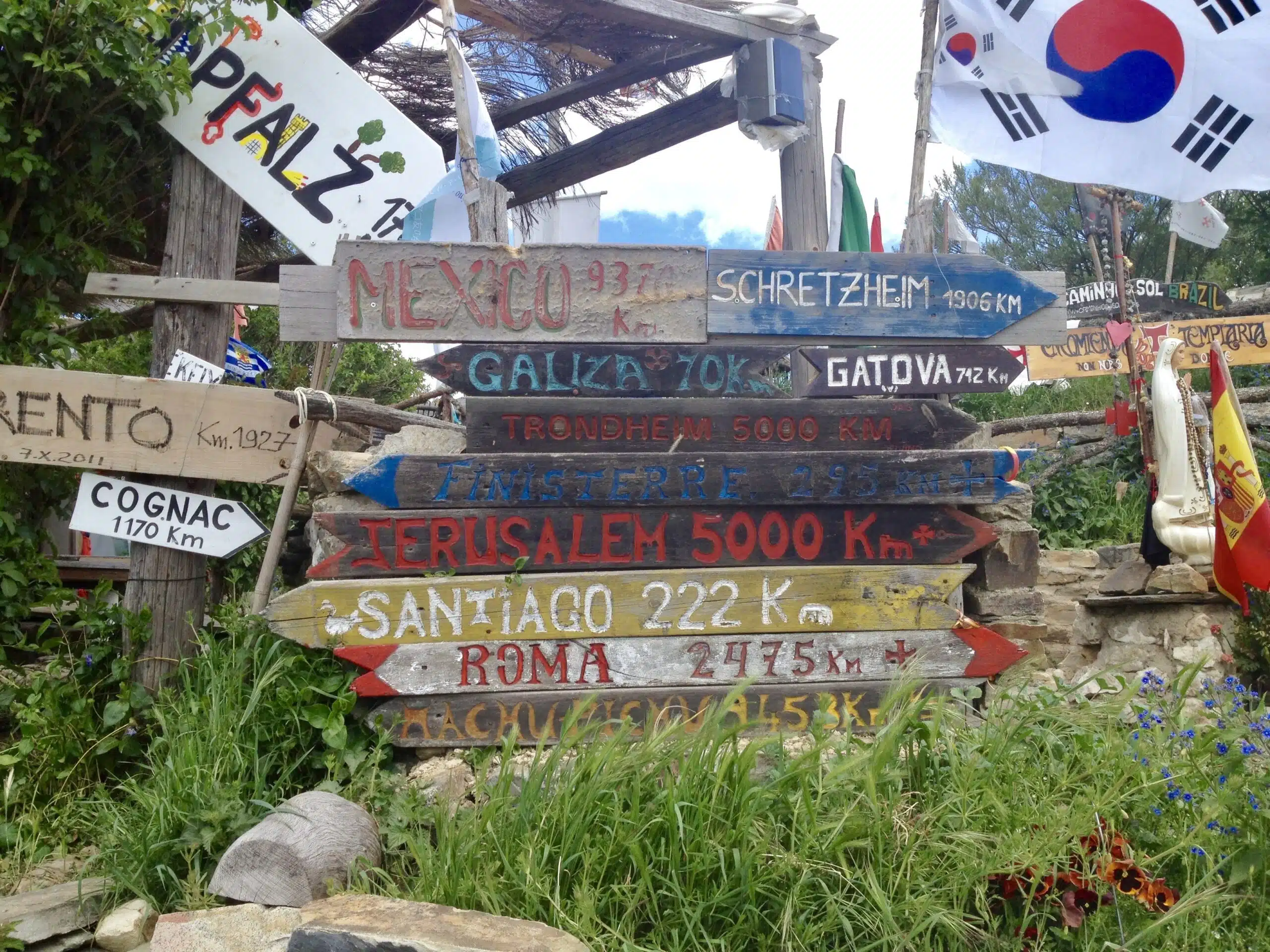signposts on the Camino de Santiago hike your own hike